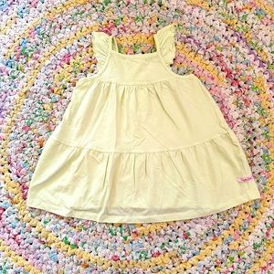 Ruffle Butts Light Green Girls Tank Top